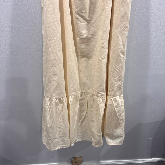The Good Journey Light Beige and Black Maxi Dress with Stretch Top Sz L- NWT - Picture 9 of 11